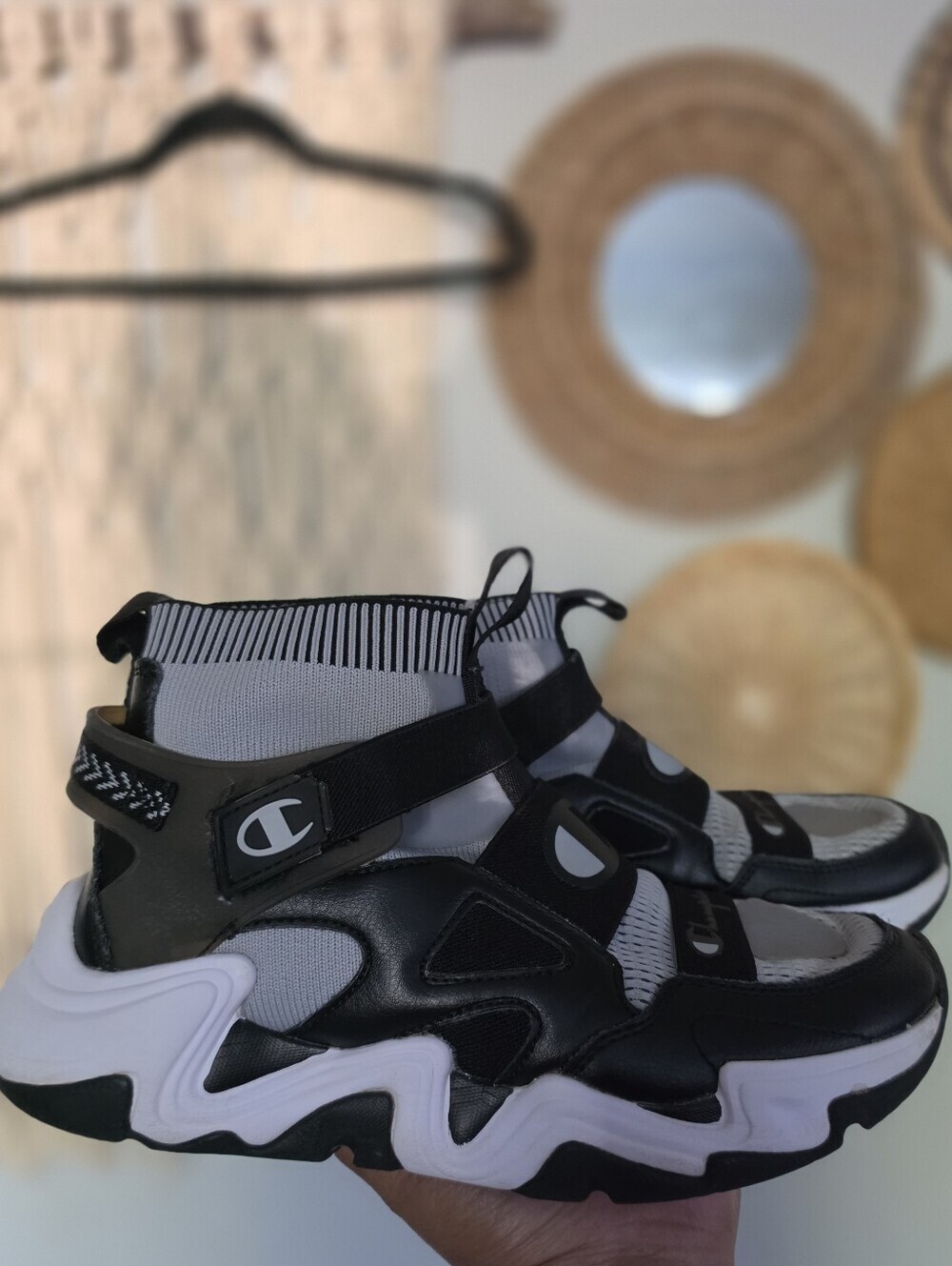 Champion Kids Black & White High-Top Sneakers - Picture 2 of 7
